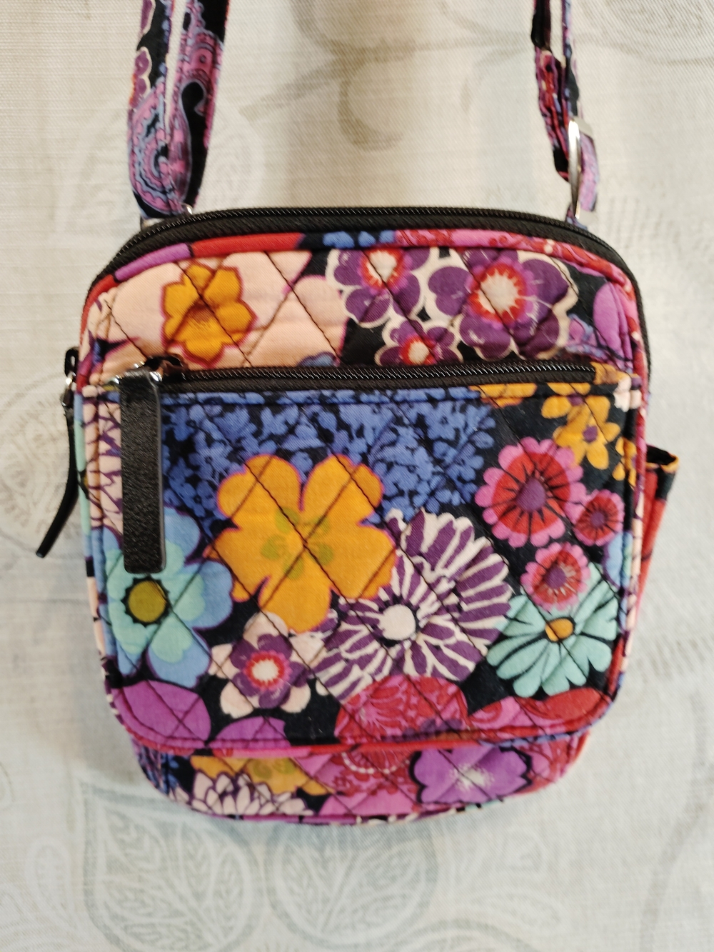 Vera Bradley Floral Quilted Crossbody Bag in Multi-Color